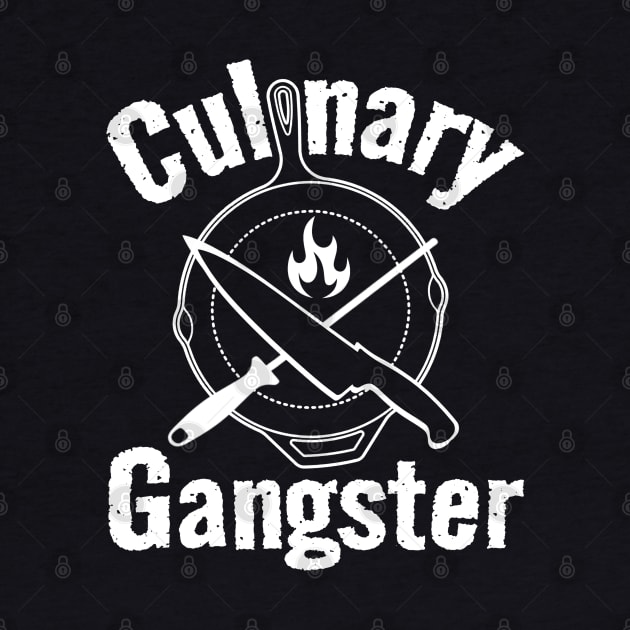 Culinary Gangster - Chef Knife & Flame by Duds4Fun